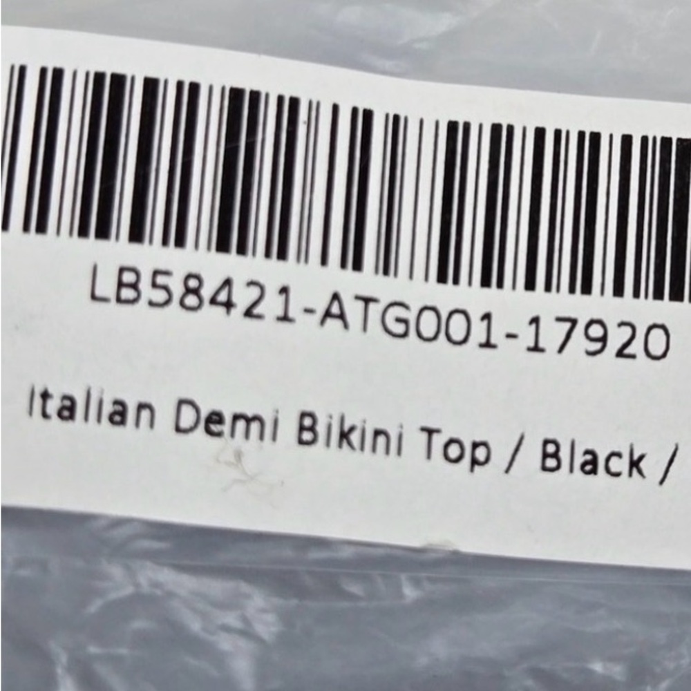 NWT QUINCE Italian Demi Bikini Top Black - Picture 3 of 8